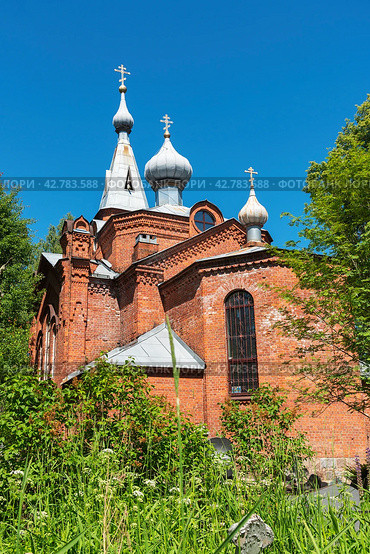 Церковь Николая Чудотворца (Никольская церковь). Село Ушаки, Ленинградская область (2022 год). Стоковое фото, фотограф Александр Щепин / Фотобанк Лори