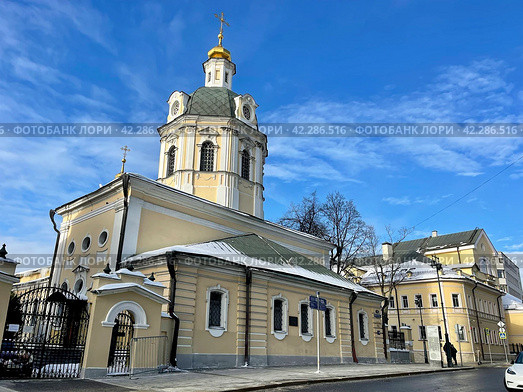 Церковь Николая Чудотворца в Звонарях, Подворье Пюхтицкого Успенского ставропигиального женского монастыря. Москва. Стоковое фото, фотограф Овчинникова Ирина / Фотобанк Лори