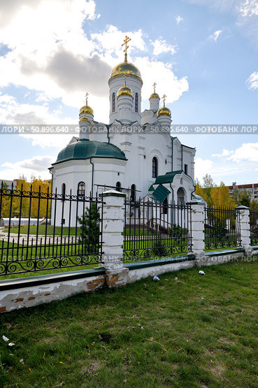 Церковь преподобного Серафима Саровского. город Тюмень (2018 год). Стоковое фото, фотограф Александр Тараканов / Фотобанк Лори
