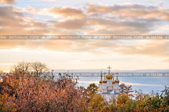 Церковь Спаса-на-Яру и Острожной холм, Рязань (2022 год). Стоковое фото, фотограф Baturina Yuliya / Фотобанк Лори
