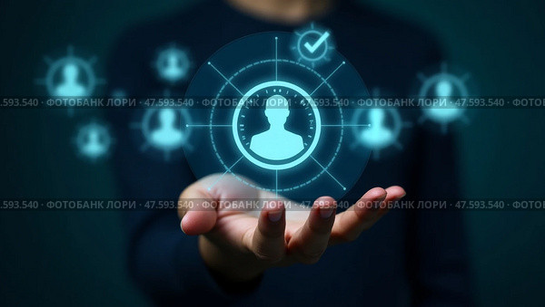 Цифровой выбор пользователя — концепция CRM-системы. Стоковое AI-изображение, AI-художник Андрей Бакусов / Фотобанк Лори