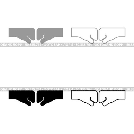 Two fist punching bump clenched together hitting concept of conflict struggle resistance confrontation set icon grey black color vector illustration image simple flat style solid fill outline contour line thin. Two fist punching bump clenched together hitting concept of conflict struggle resistance confrontation set icon grey black color vector illustration image flat style solid fill outline contour line thin. Стоковая иллюстрация, агентство Ingram Publishing / Фотобанк Лори