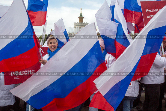 Участники торжественного шествия по случаю 79-й годовщины Победы в Великой Отечественной войне на выставке-форуме "Россия" на территории выставочного комплекса ВДНХ в городе Москве, Россия (2024 год). Редакционное фото, фотограф Николай Винокуров / Фотобанк Лори