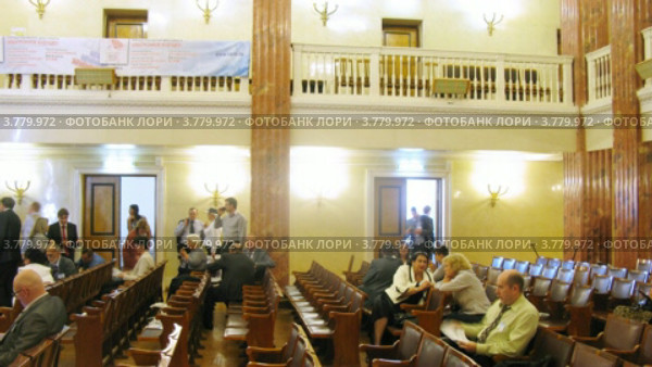 Ученые делают доклад на Первом Федеральном Конгрессе, таймлапс (2012 год). Редакционное видео, видеограф Losevsky Pavel / Фотобанк Лори