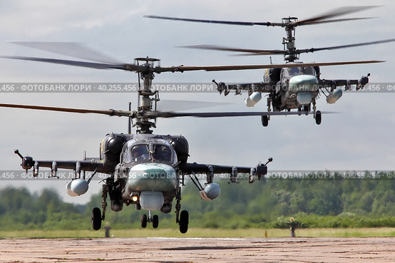 Ударный вертолёт Ка-52 "Аллигатор" ВКС России (2020 год). Редакционное фото, фотограф Александр Тарасенков / Фотобанк Лори