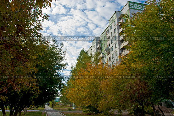Улицы города Экибастуза. Казахстан. Стоковое фото, фотограф Юлия Врублевская / Фотобанк Лори