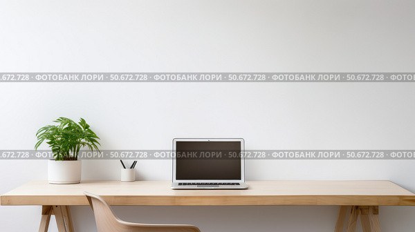 uncluttered empty desk ai generated. Стоковое AI-изображение, AI-художник Vectorwin / Фотобанк Лори