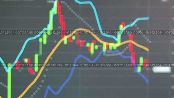Unfocused Stock Exchange Chart Currency Chart Background. Stock or cryptocurrency market. Стоковое видео, видеограф Александр Кротков / Фотобанк Лори