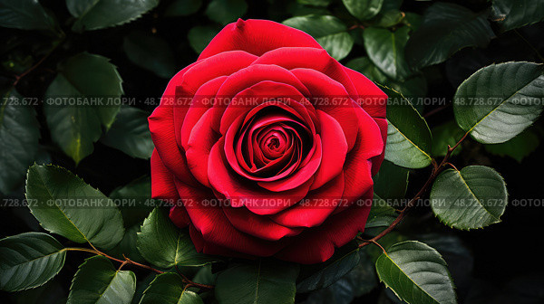 unfurling red no circle ai generated. Стоковое AI-изображение, AI-художник Vectorwin / Фотобанк Лори