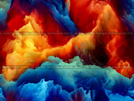 Upper Atmosphere of Jupiter. Impossible Planet series. Visually pleasing composition of vibrant flow of hues and gradients for works on art, creativity and design. Стоковое фото, агентство Ingram Publishing / Фотобанк Лори