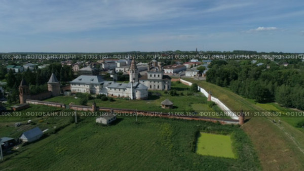 Юрьев-Польский с высоты птичьего полёта (2019 год). Стоковое видео, видеограф Евгений Ковалев / Фотобанк Лори