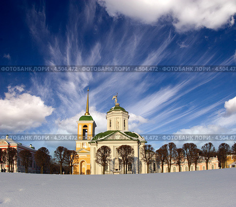 Усадьба Кусково зимой (2009 год). Редакционное фото, фотограф Julia Shepeleva / Фотобанк Лори