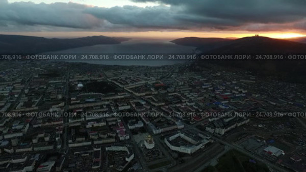 Вечерний Магадан (2016 год). Стоковое видео, видеограф Антон Афанасьев / Фотобанк Лори