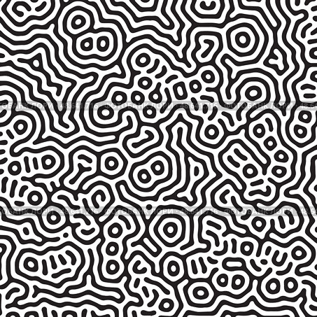Vector black and white organic rounded lines pattern. Стоковая иллюстрация, иллюстратор Максим Гребешков / Фотобанк Лори