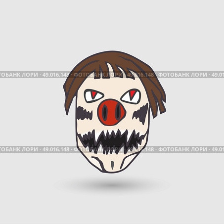 vector bogeyman head. Стоковая иллюстрация, агентство Ingram Publishing / Фотобанк Лори