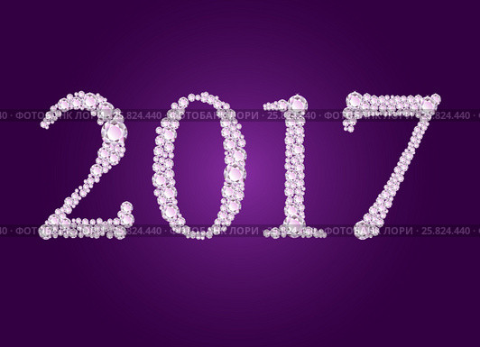 Vector diamond 2017 text. Стоковая иллюстрация, иллюстратор Elisanth / Фотобанк Лори