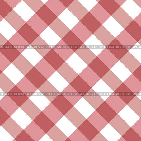 Vector gingham seamless pattern in red. Стоковая иллюстрация, агентство Ingram Publishing / Фотобанк Лори