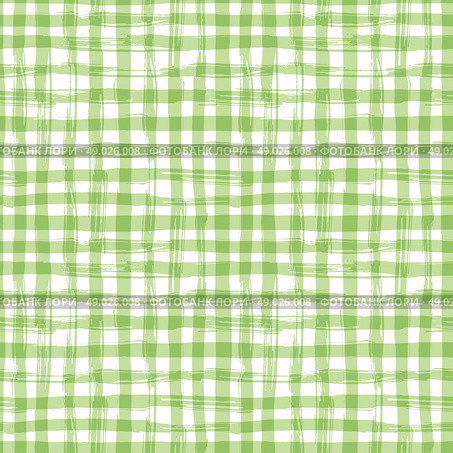 Vector seamless pattern with square hand drawn texture. Green checkered tablecloth. Vector seamless pattern with square hand drawn texture. Green checkered tablecloth. Стоковая иллюстрация, агентство Ingram Publishing / Фотобанк Лори