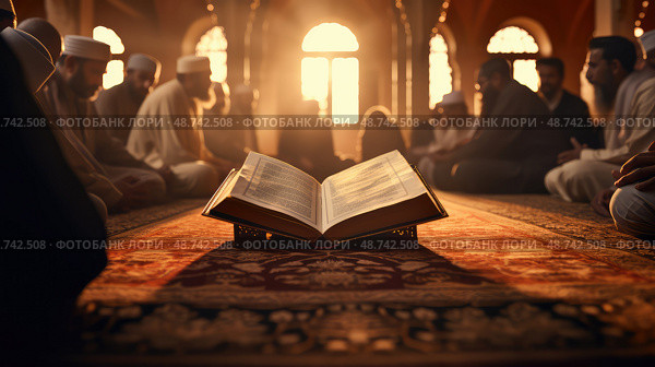 vedas religious book ai generated. Стоковое AI-изображение, AI-художник Vectorwin / Фотобанк Лори