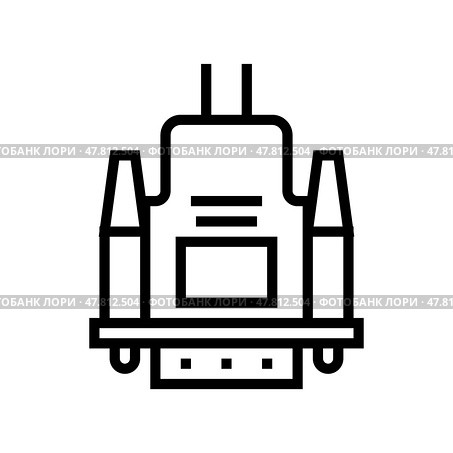 vga cable line icon vector illustration. Стоковая иллюстрация, иллюстратор Vectorwin / Фотобанк Лори