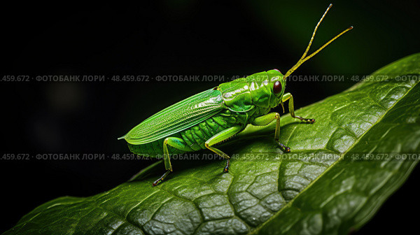 vibrant leaf hopper ai generated. Стоковое AI-изображение, AI-художник Vectorwin / Фотобанк Лори