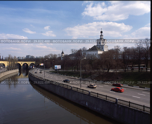 Вид на Андронников монастырь, Москва. 2006. Стоковое фото, фотограф Борис Кавашкин / Фотобанк Лори