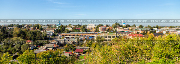 Вид на город Рыльск с горы Ивана Рыльского (2015 год). Стоковое фото, фотограф Сергей Лаврентьев / Фотобанк Лори