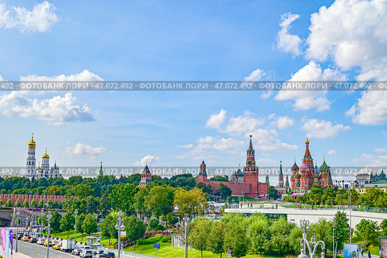 Вид на Московский Кремль. Город Москва, Россия (2024 год). Стоковое фото, фотограф Александр Тараканов / Фотобанк Лори