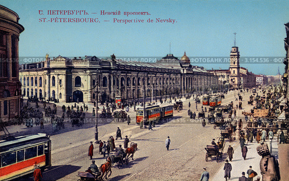 Вид на Невский проспект. Санкт-Петербург. Россия. Стоковое фото, фотограф Юрий Кобзев / Фотобанк Лори