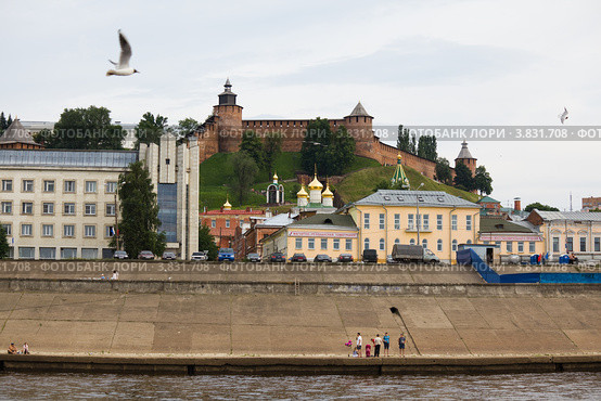 Вид на Нижегородский кремль с Волги (2012 год). Стоковое фото, фотограф Igor Lijashkov / Фотобанк Лори