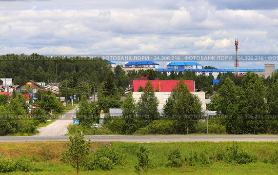 Вид на поселок городского типа Винзили под Тюменью (2016 год). Стоковое фото, фотограф Анатолий Матвейчук / Фотобанк Лори