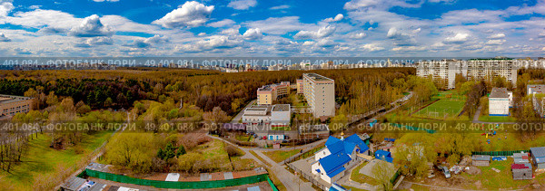 Вид на районы Теплый стан и Тропарево (2021 год). Стоковое фото, фотограф Игорь Рожков / Фотобанк Лори