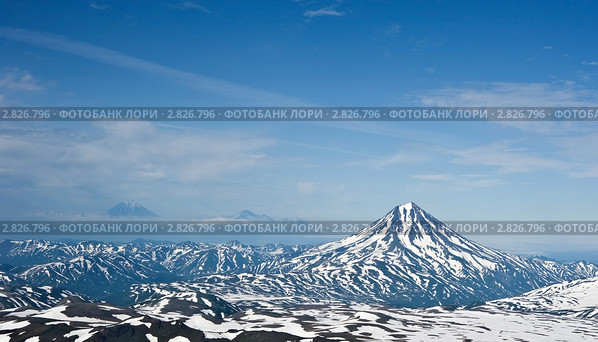 Вид с вершины вулкана Горелый (Камчатка) Стоковое фото, фотограф Борис Иванов / Фотобанк Лори