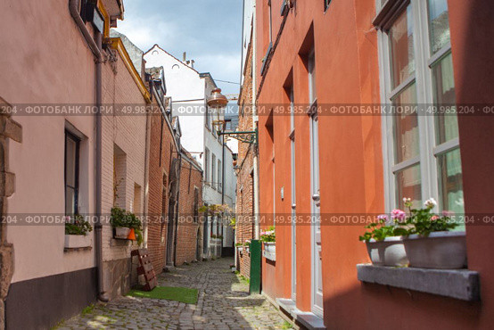 View of cobbled streets . Brussels is the capital of Belgium and the de facto capital of the European Union.. cobbled streets of Brussels. Стоковое фото, агентство Ingram Publishing / Фотобанк Лори