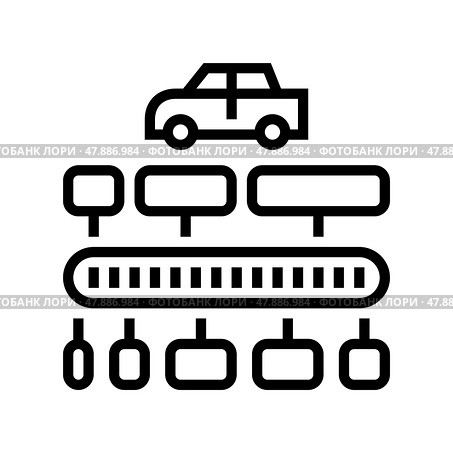 vin code decoder line icon vector illustration. Стоковая иллюстрация, иллюстратор Vectorwin / Фотобанк Лори