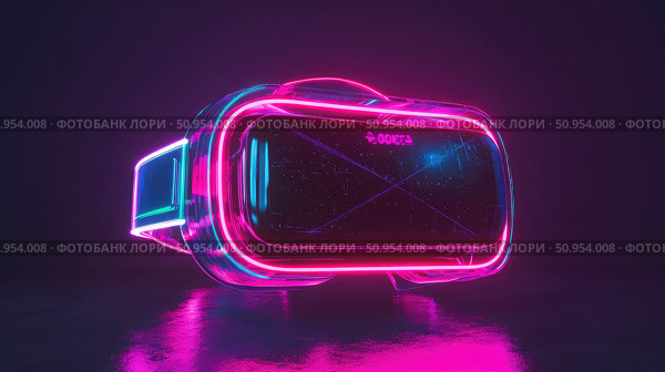 virtual scanning VR headset ai generated. Стоковое AI-изображение, AI-художник Vectorwin / Фотобанк Лори