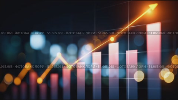 Visual representation of growth trends in a thriving business environment with dynamic data analysis. Стоковое AI-видео, аниматор Сергей Толмачёв / Фотобанк Лори