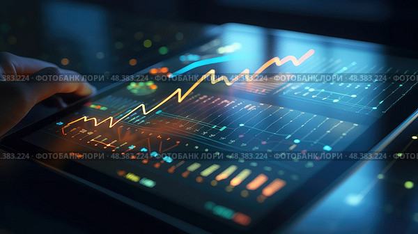 visualization data analysis concept ai generated. Стоковое AI-изображение, AI-художник Vectorwin / Фотобанк Лори