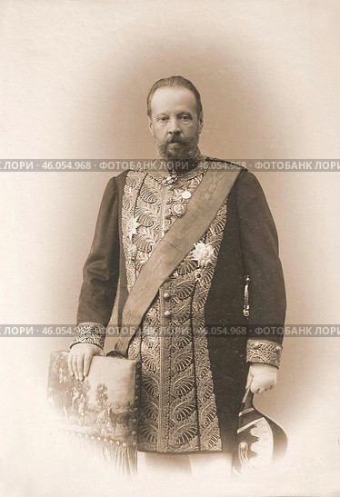 Витте Сергей Юльевич (1849-1915) - граф, министр финансов (1892-1903), председатель Комитета министров (1903-1906), председатель Комитета министров (1903-1906), член Государственного Совета Российской империи (с 1903).1903 год. Стоковое фото, фотограф Сергей Елизарьев / Фотобанк Лори
