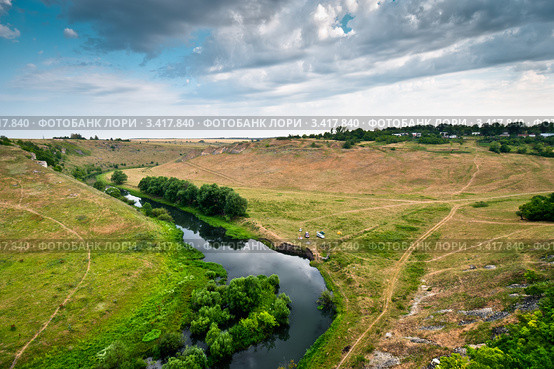 Воргольские скалы, Липецкая область (2010 год). Редакционное фото, фотограф Зайцев Алексей / Фотобанк Лори