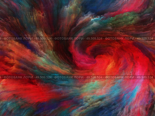 Vortex Twist and Swirl series. Interplay of color and movement on canvas on the subject of art, creativity and imagination. Стоковое фото, агентство Ingram Publishing / Фотобанк Лори