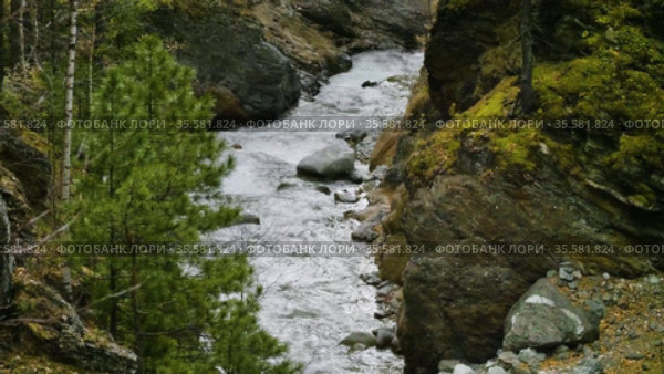 Восточные Саяны осенью. Горная река Кынгарга. Eastern Sayans in autumn. Mountain river Kyngarga. Стоковое видео, видеограф Евгений Романов / Фотобанк Лори