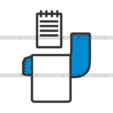 Waiter Take Oder Icon. Editable Bold Outline With Color Fill Design. Vector Illustration. Стоковая иллюстрация, агентство Ingram Publishing / Фотобанк Лори