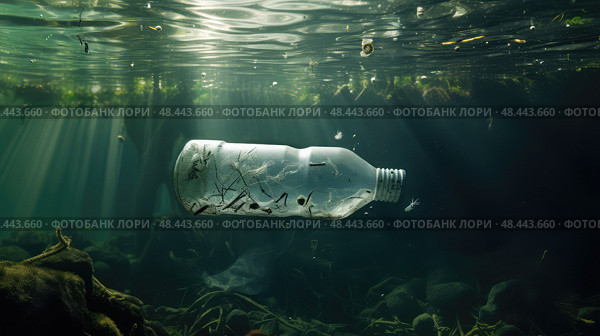 water bottles plastic ai generated. Стоковое AI-изображение, AI-художник Vectorwin / Фотобанк Лори