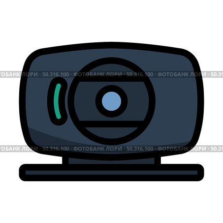 Webcam Icon. Editable Bold Outline With Color Fill Design. Vector Illustration. Стоковая иллюстрация, агентство Ingram Publishing / Фотобанк Лори