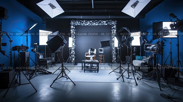 well video studio lighting ai generated. Стоковое AI-изображение, AI-художник Vectorwin / Фотобанк Лори