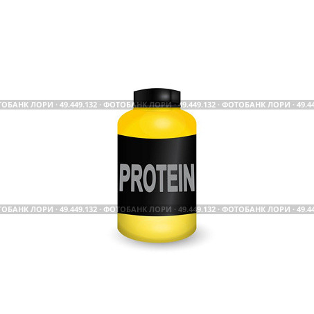 Whey protein and sports shaker illustration, Стоковая иллюстрация, агентство Ingram Publishing / Фотобанк Лори