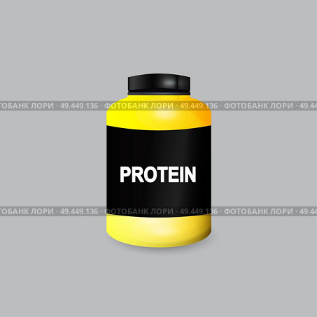 Whey protein and sports shaker illustration, Стоковая иллюстрация, агентство Ingram Publishing / Фотобанк Лори