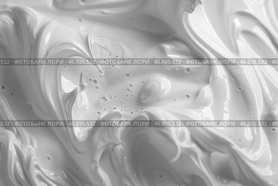 White cream texture background. Body lotion swipe swatch. Skincare mask. Cosmetic face serum smudge. Moisturizer smooth smear. Trendy bio selfcare beauty product. Peptides, ceramides, retinol. CC, BB. Стоковое AI-изображение, AI-художник Евгений Демидюк / Фотобанк Лори