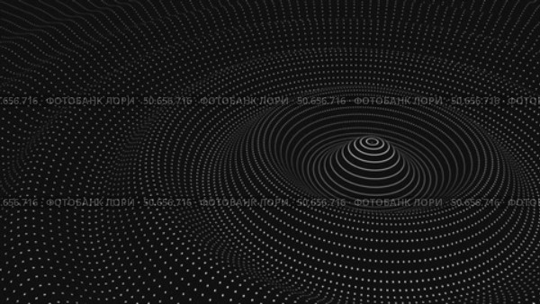 White dots pattern drop waves on black background 3d illustration. 4K video. Стоковая анимация, аниматор Николай Евсюков / Фотобанк Лори